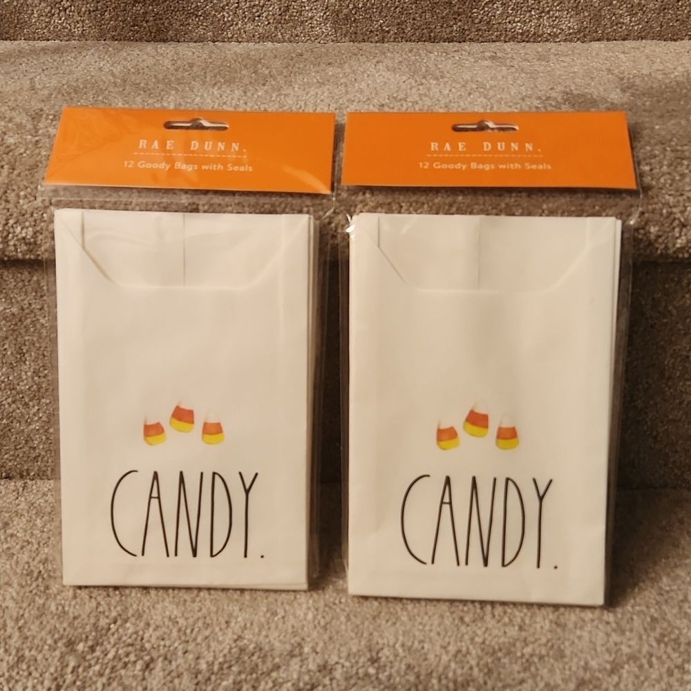 Rae Dunn "Candy" Set of 2 12-Packs of Goody Bags w/ Seals NWT